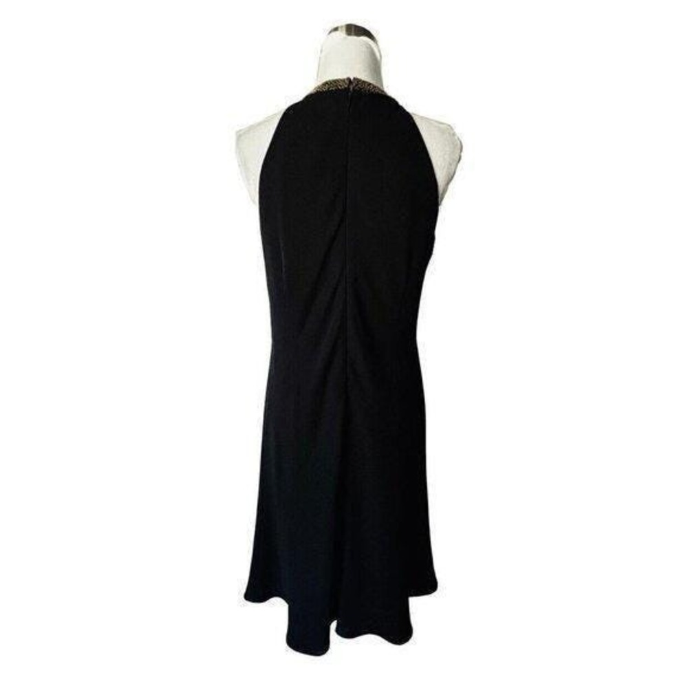 VTG 90s Evan Picone Womens Black Beaded Cocktail Dress Size 16 LBD Formal Event - Picture 8 of 12